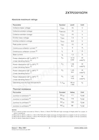 ZXTP23015CFHTA Datasheet Page 2