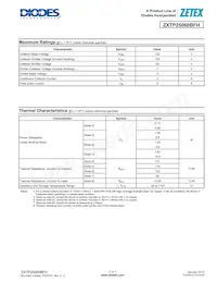 ZXTP25060BFHTA Datasheet Page 2