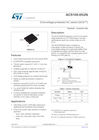 ACS108-8SUN-TR Datasheet Cover