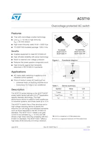 ACST10-7SFP Datasheet Copertura