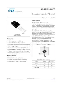 ACST1235-8FP Datasheet Copertura
