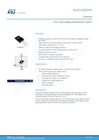 ACST1635-8FP Datasheet Cover