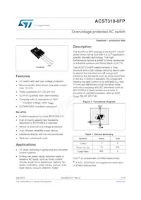 ACST310-8FP Datasheet Cover