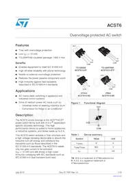 ACST6-7SR Datasheet Cover