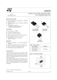 ACST8-8CG Datasheet Cover