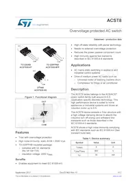 ACST830-8GTR Datasheet Cover