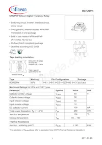 BCR 22PN H6727 Datasheet Cover