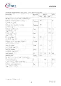 BCR 22PN H6727 Datasheet Page 2