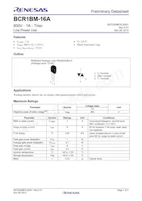 BCR1BM-16A#B00 Datasheet Copertura