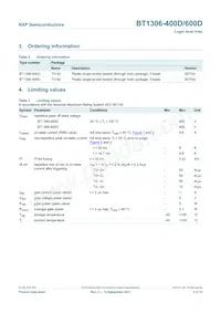 BT1306-600D Datasheet Page 2