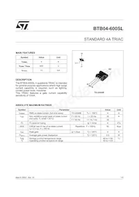 BTB04-600SL Datasheet Cover