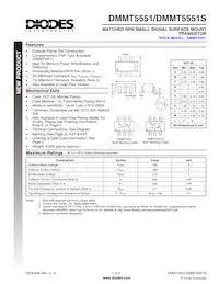 DMMT5551-7 Datasheet Cover