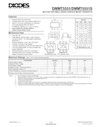 DMMT5551-7-F Datasheet Cover