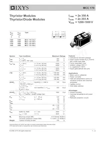 MCC170-18IO1 Datasheet Cover