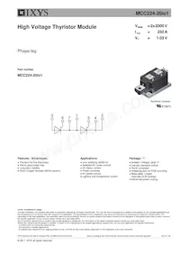 MCC224-20IO1 Datasheet Cover