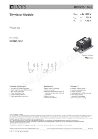 MCC225-12IO1 Datasheet Cover