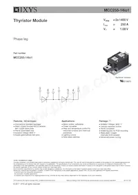 MCC255-14IO1 Datasheet Cover