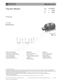 MCC255-18IO1 Datasheet Cover