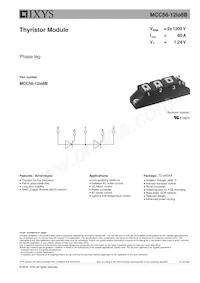 MCC56-12IO8B Datasheet Cover