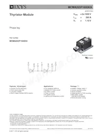 MCMA265P1600KA Datasheet Cover