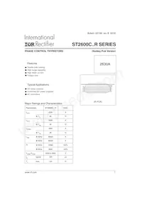 ST2600C26R0 Datasheet Cover