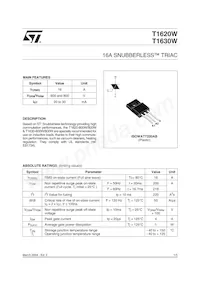 T1630-600W Datasheet Copertura