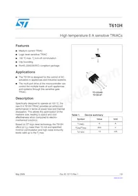 T610H-6T Datasheet Cover