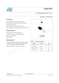 T830-8FP Datasheet Cover