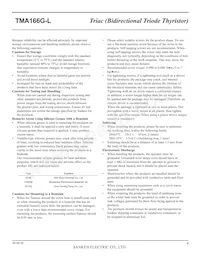 TMA166G-L Datasheet Page 8
