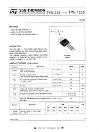 TYN225RG Datasheet Copertura