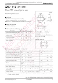 XN0111500L Datasheet Cover