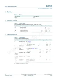 BB149 Datasheet Page 2