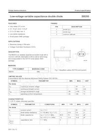 BB200 Datasheet Page 2
