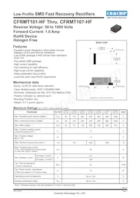 CFRMT103-HF Datasheet Cover