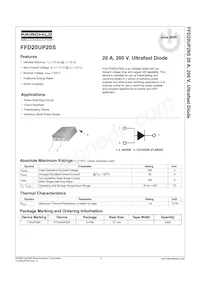 FFD20UP20S Datasheet Cover