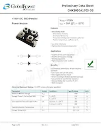 GHXS050A170S-D3 Datasheet Cover