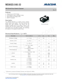 MSWSS-040-30 Datasheet Copertura