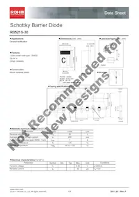 RB521S-30FTE61 Datasheet Cover