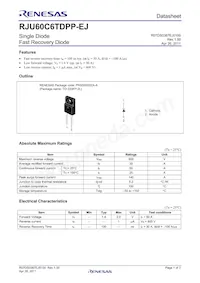RJU60C6TDPP-EJ#T2 Datasheet Cover