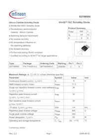 SDT08S60 Datasheet Cover