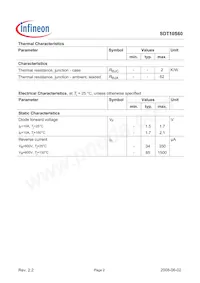 SDT10S60 Datasheet Page 2