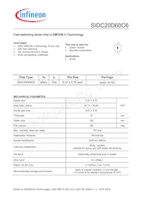 SIDC20D60C6 Datasheet Copertura