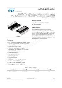 STGIPS10C60T-H Datasheet Cover