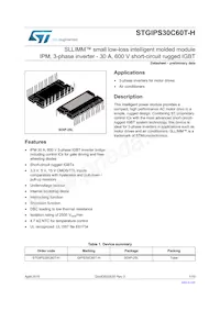 STGIPS30C60T-H Datasheet Copertura