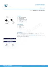 STPS20SM100SG-TR Datasheet Cover