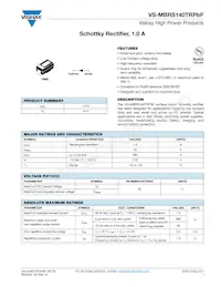 VS-MBRS140TRPBF Datasheet Cover