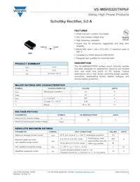 VS-MBRS320TRPBF Datasheet Cover