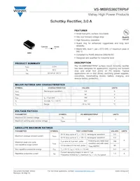 VS-MBRS360TRPBF Datasheet Cover