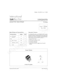 10WQ045FN 데이터 시트 표지