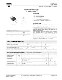 15ETH03 Datasheet Cover